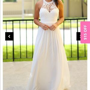 Beige Crochet Maxi Dresses